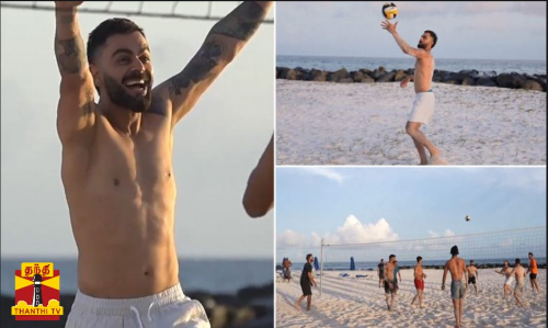 பீச் வாலிபால் விளையாடிய இந்திய கிரிக்கெட் அணி வீரர்கள் - பிசிசிஐ வெளியிட்டுள்ள காட்சிகள் வைரல்