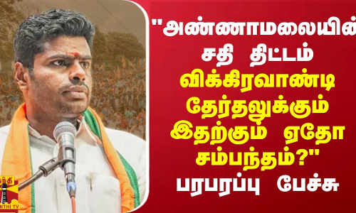 அண்ணாமலையின் சதி திட்டம் - பரபரப்பு பேச்சு