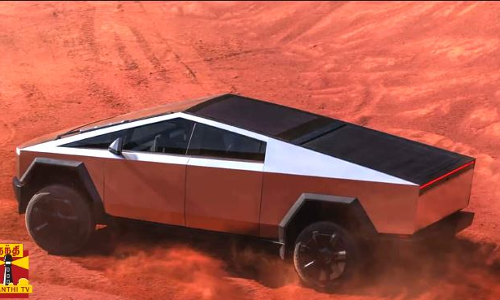 எவ்வளவு அடிச்சாலும் தாங்கும் சைபர் டிரக் கார்/அசராத சைபர் டிரக் கார்  - எலான் மஸ்க் வீடியோ