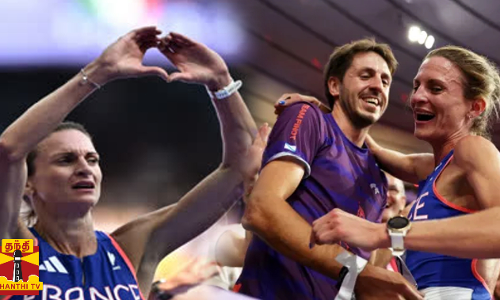 காதலை வெளிப்படுத்திய தடகள வீராங்கனை - பாரிஸ், பிரான்ஸ்