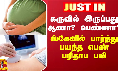 JUSTIN  || கருவில் இருப்பது ஆணா? பெண்ணா?... ஸ்கேனில் பார்த்து பயந்த பெண் பரிதாப பலி