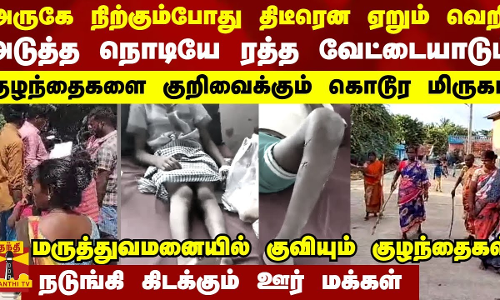 அருகே நிற்கும்போது திடீரென ஏறும் வெறி... அடுத்த நொடியே ரத்த வேட்டையாடும் - குழந்தைகளை குறிவைக்கும் கொடூர மிருகம் ... மருத்துவமனையில் குவியும் குழந்தைகள் அருகே நிற்கும்போது திடீரென ஏறும் வெறி... அடுத்த நொடியே ரத்த வேட்டையாடும் - குழந்தைகளை குறிவைக்கும் கொடூர மிருகம் ... மருத்துவமனையில் குவியும் குழந்தைகள்