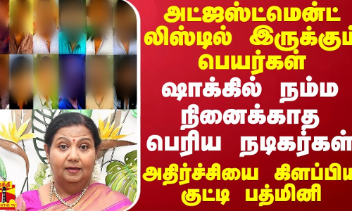 அட்ஜஸ்ட்மென்ட் லிஸ்டில் பெயர்கள்.. ஷாக்கில் பெரிய நடிகர்கள் - அதிர்ச்சியை கிளப்பிய குட்டி பத்மினி