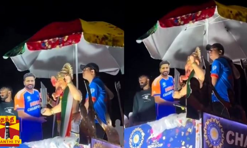 டி20 உலகக்கோப்பையுடன் விநாயகர்...