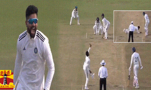 விக்கெட் வீழ்த்தி அசத்திய ஷ்ரேயாஸ் ஐயர் விக்கெட் வீழ்த்தி அசத்திய ஷ்ரேயாஸ் ஐயர்