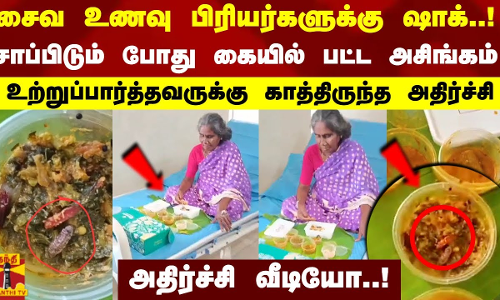 சைவ உணவு பிரியர்களுக்கு ஷாக்..!சாப்பிடும் போது கையில் பட்ட அசிங்கம் | Worm | Ramnad