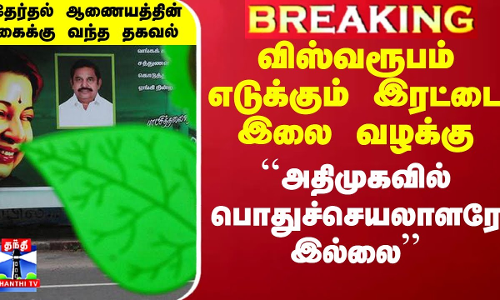 இரட்டை இலை வழக்கு.. ``அதிமுகவில் பொதுச்செயலாளரே இல்லை’’ - தேர்தல் ஆணையத்தின் கைக்கு வந்த தகவல்