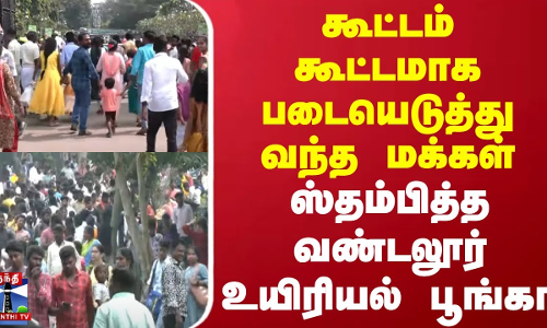 கூட்டம் கூட்டமாக படையெடுத்து வந்த மக்கள் - ஸ்தம்பித்த வண்டலூர் உயிரியல் பூங்கா