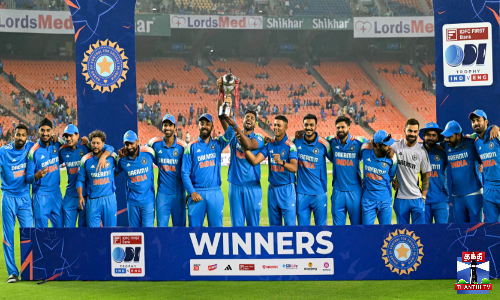 3வது ஒருநாள் போட்டி - இந்தியா 142 ரன்கள் வித்தியாசத்தில் வெற்றி