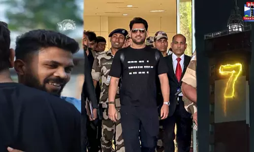 சென்னையில் கால்பதித்த  தல தோனி - வரவேற்ற ருதுராஜ்