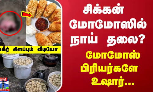சிக்கன் மோமோஸில் நாய் தலை?பகீர் கிளப்பும் வீடியோ