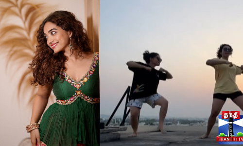 டிரெண்டிங் பாட்டுக்கு VIBE செய்த குடும்பஸ்தன் ஹீரோயின்