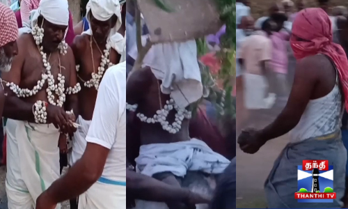 கழுதை மீது சாம்பல் அடிக்கும் வினோத வழிபாடு