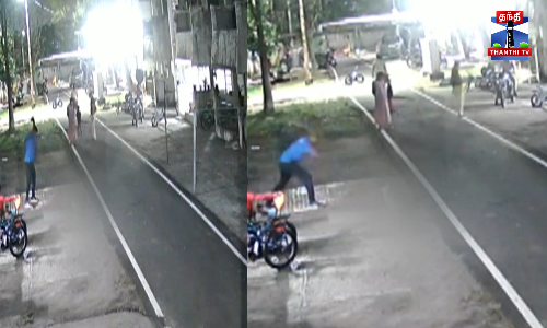 நாயை கட்டையால் அடித்து கொல்லும் பரபரப்பு சிசிடிவி காட்சி