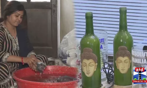 கலைப்பொருட்களாக மாறும் மதுபாட்டில்கள்