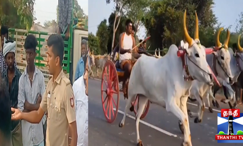 அனுமதியின்றி மாட்டு வண்டி பந்தயம் = 10 பேர் மீது வழக்குப்பதிவு