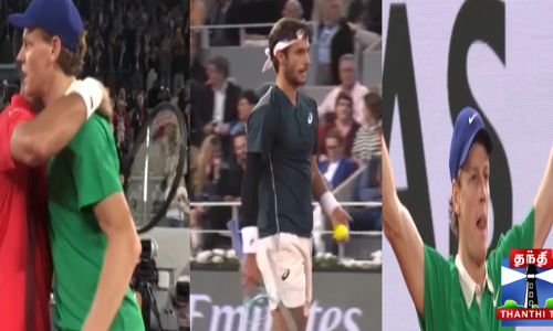 பிரெஞ்சு ஓபன் - ஜோகோவிச்சை வீழ்த்தி ஃபைனலுக்குள் கால்பதித்த சின்னர்