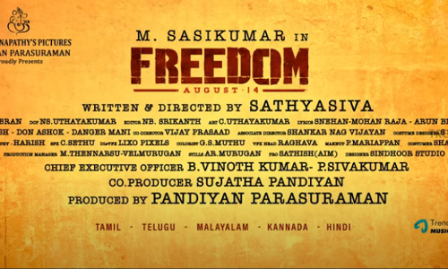 நடிகர் சசிகுமாரின் ஃப்ரீடம் படத்தின் டிரெய்லர் ரிலீஸ்