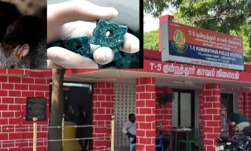 சென்னை குன்றத்தூர் போலீஸ் ஸ்டேஷனில், எலி மருந்து சாப்பிட்டுவிட்டு புகார் அளிக்க வந்த கல்லூரி மாணவரால் பரபரப்பு ஏற்பட்டது