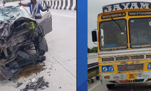 மதுபோதையில் கார் ஓட்டி விபத்து...காவலர்கள்  இருவர் காயம்
