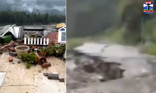 வெள்ளப்பெருக்கில் அடித்துச் செல்லப்பட்ட உணவகம்