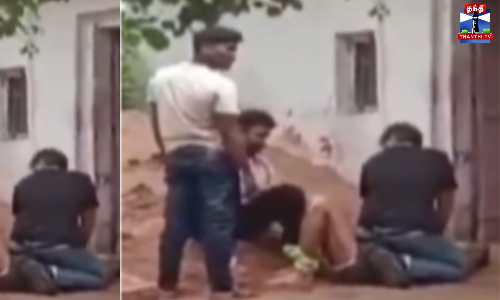 பணத்திற்காக தந்தை கால்களை கட்டி அடித்த மகன்கள்