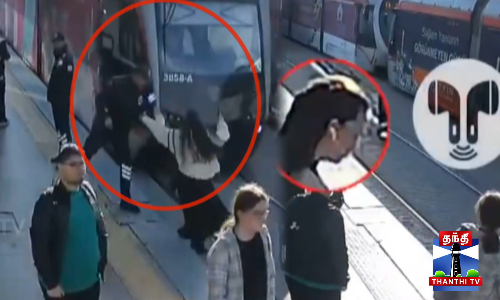 காதில் ஹெட்போன் - நொடி பொழுதில் உயிர்தப்பிய பெண் காதில் ஹெட்போன் - நொடி பொழுதில் உயிர்தப்பிய பெண்