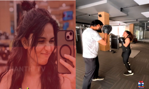 பாக்ஸிங் பயிற்சியில் நடிகை கயாடு லோஹர்