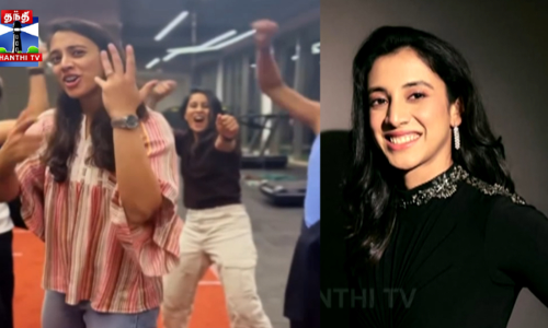 ஹல்தி சடங்கு - தனது அணியினருடன் நடனமாடி மகிழ்ந்த ஸ்மிருதி மந்தனா