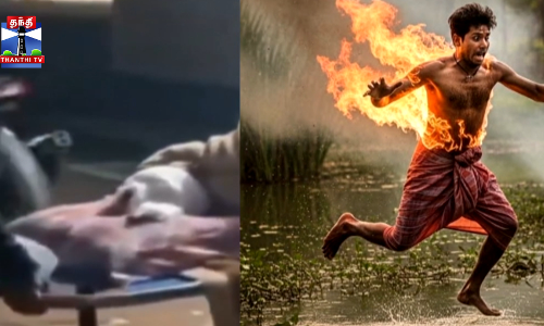 வங்கதேசத்தில் தீ வைக்கப்பட்ட இந்து நபர் குளத்தில் குதித்து தப்பினார்