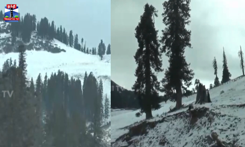 வெண்பனிப்போர்வை போர்த்திய மலைகள்...