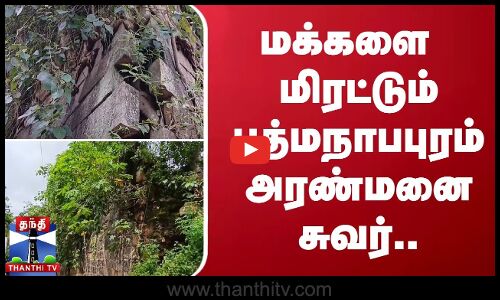 மக்களை மிரட்டும் பத்மநாபபுரம் அரண்மனை சுவர்..  | Padmanabhapuram | ThanthiTV