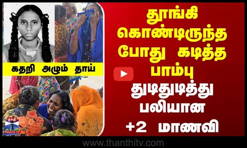 பாம்பு கடித்து +2 மாணவி சிகிச்சை பலனின்றி உயிரிழப்பு