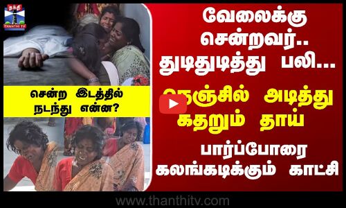 Ramanathapuram | Death | வேலைக்கு சென்றவர் பலி- நெஞ்சில் அடித்து கதறும் தாய் - கலங்கடிக்கும் காட்சி