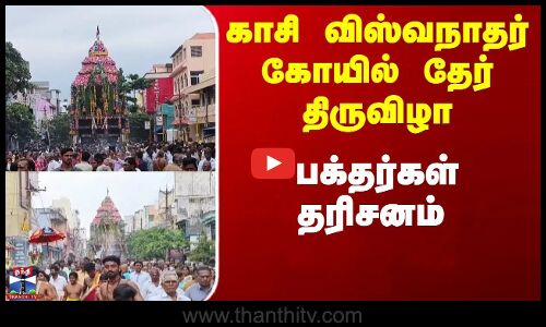 Tenkasi | Festival | காசி விஸ்வநாதர் கோயில் தேர் திருவிழா - பக்தர்கள் தரிசனம்