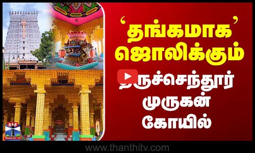 திருச்செந்தூர் முருகன் கோயிலில்  `தங்க ஜொலிப்பு..’