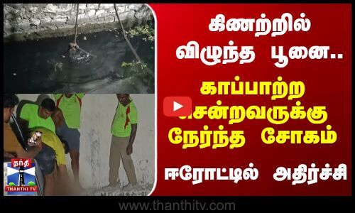 கிணற்றில் விழுந்த பூனை..காப்பாற்ற சென்றவருக்கு நேர்ந்த சோகம்..ஈரோட்டில் அதிர்ச்சி