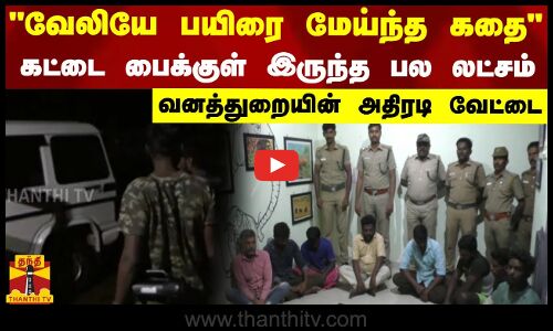 வேலியே பயிரை மேய்ந்த கதை - கட்டை பைக்குள் இருந்த பல லட்சம் - வனத்துறையின் அதிரடி வேட்டை