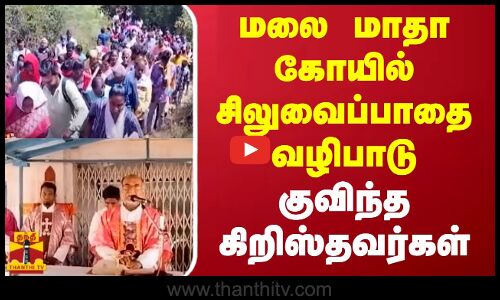 மலை மாதா கோயில் சிலுவைப்பாதை வழிபாடு...குவிந்த கிறிஸ்தவர்கள்