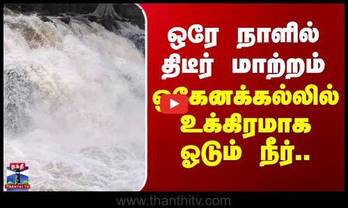Hogenakkal Flood | ஒரே நாளில் திடீர் மாற்றம் - ஒகேனக்கல்லில் உக்கிரமாக ஓடும் நீர்..