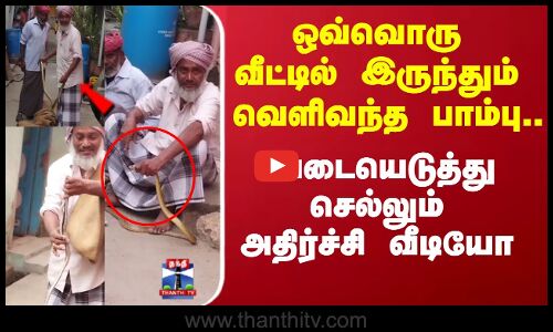 ஒவ்வொரு வீட்டில் இருந்துவெளிவந்த பாம்பு..படையெடுத்து செல்லும் அதிர்ச்சி வீடியோ