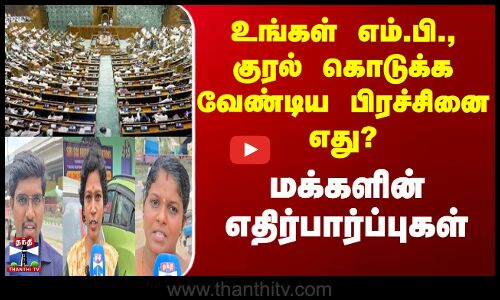Street Interview || உங்கள் எம்.பி., குரல் கொடுக்க வேண்டிய பிரச்சினை எது? மக்களின் எதிர்பார்ப்புகள்