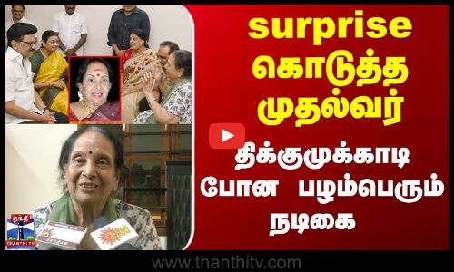 cm meets mn rajam || surprise கொடுத்த முதல்வர் சந்தோசத்தில்  திக்குமுக்காடி போன பழம்பெரும் நடிகை