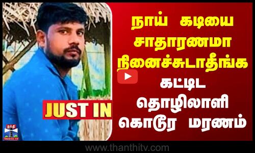 Nellai Rabies Death | நாய் கடியை சாதாரணமா நினைச்சுடாதீங்க - கட்டிட தொழிலாளி கொடூர மரணம்