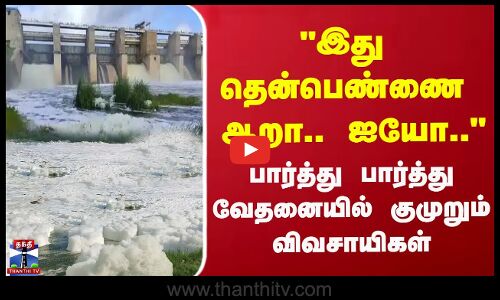 “இது தென்பெண்ணை ஆறா.. ஐயோ..“ பார்த்து பார்த்து வேதனையில் குமுறும் விவசாயிகள்