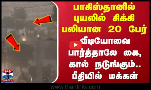 பாகிஸ்தானில் புயலில் சிக்கி பலியான 20 பேர் - பீதியில் மக்கள்