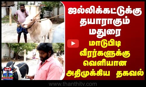 Madurai |Jallikattu | ஜல்லிக்கட்டுக்கு தயாராகும் மதுரை | மாடுபிடி வீரர்களுக்கு வெளியான முக்கிய தகவல்