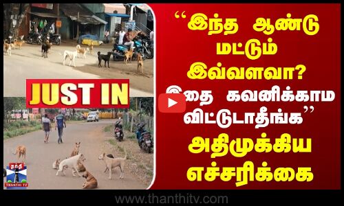 JUSTIN | Dog Bite | Rabies | ``இந்த ஆண்டு மட்டும் இவ்வளவா? இதை கவனிக்காம விட்டுடாதீங்க | வெளியான அதிமுக்கிய எச்சரிக்கை
