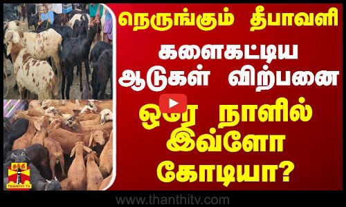 நெருங்கும் தீபாவளி.. களைகட்டிய ஆடுகள் விற்பனை - ஒரே நாளில் இவ்ளோ கோடியா?