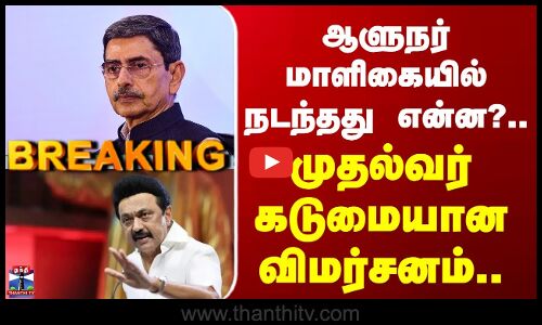 CM Stalin | RN Ravi | ஆளுநர் மாளிகையில் நடந்தது என்ன?.. முதல்வர் கடுமையான விமர்சனம்..